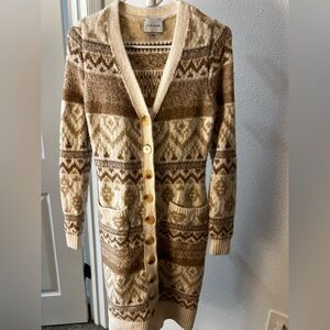 Pink Rose Beige and Cream Knit Sweater - Soft and Beautiful size Small